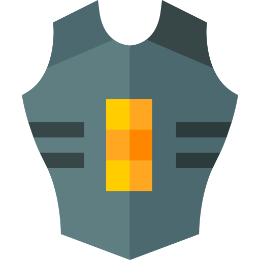 Bullet proof vest Basic Straight Flat icon