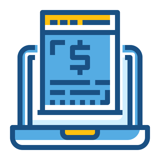 banca en línea icono gratis