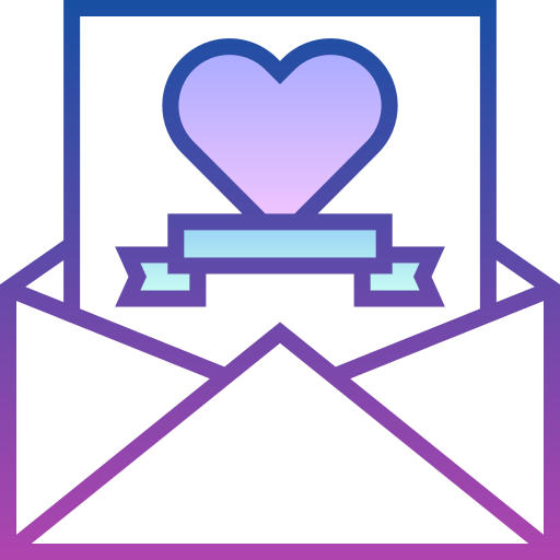 carta de amor icono gratis