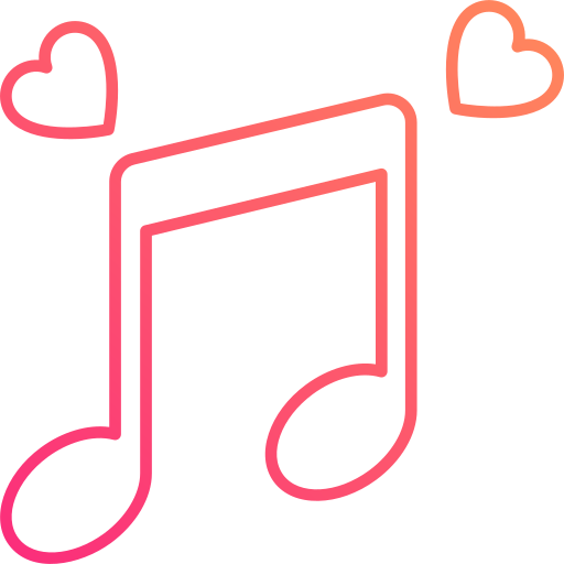 Love songs Generic Gradient icon