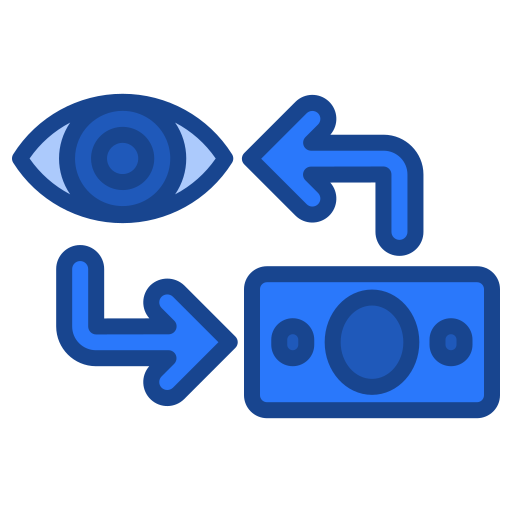 pago por visualización icono gratis