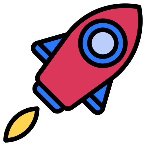 Rocket Generic Outline Color icon