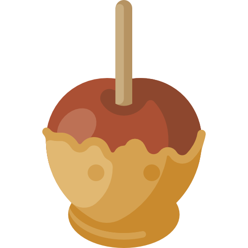 manzana caramelizada icono gratis