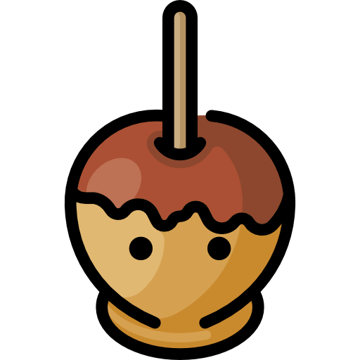 manzana caramelizada icono gratis