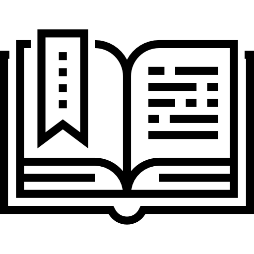 Open Book Detailed Straight Lineal Icon