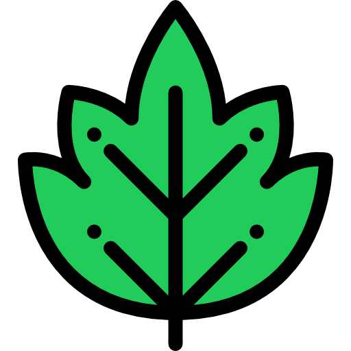 Leaf Detailed Rounded Lineal Color Icon