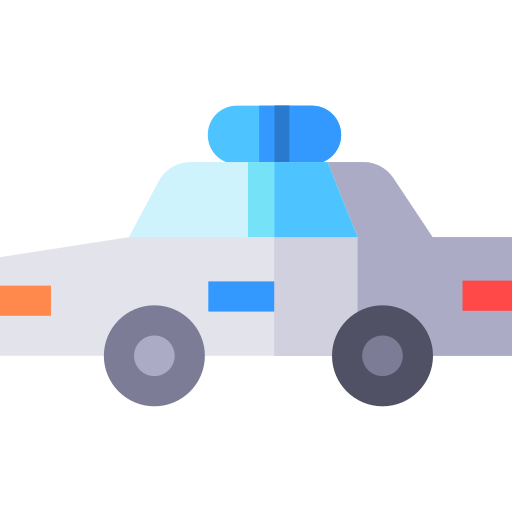 Police car Basic Straight Flat icon