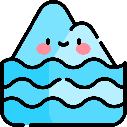 Glacier Kawaii Lineal color icon