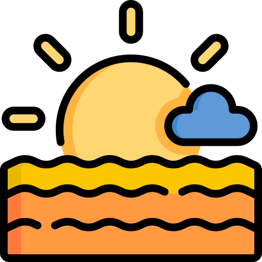 puesta de sol icono gratis