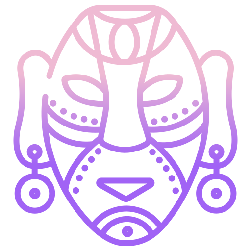 máscara africana icono gratis