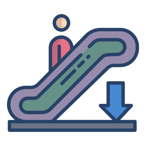 escalera mecánica icono gratis