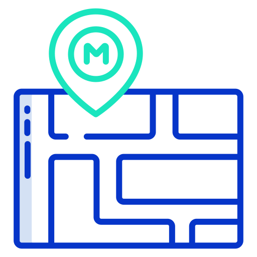 mapa de la calle icono gratis