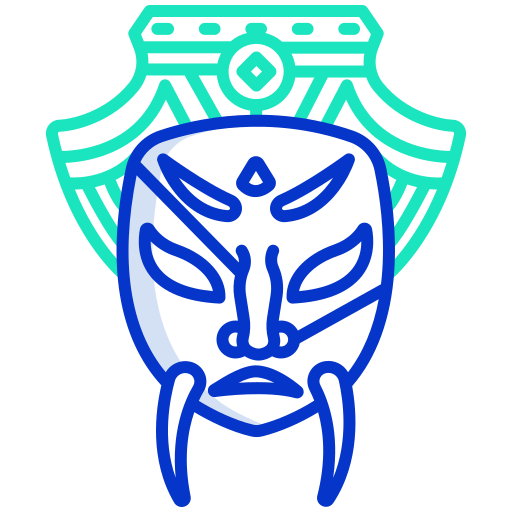 máscara china icono gratis