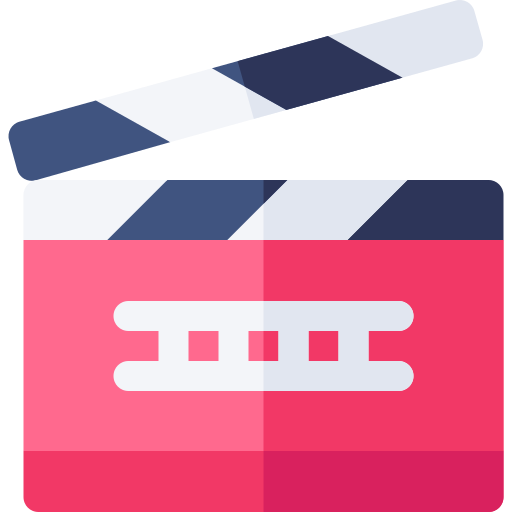 Clapperboard Basic Rounded Flat icon