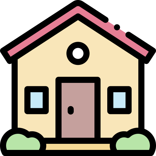 House Detailed Rounded Lineal color icon