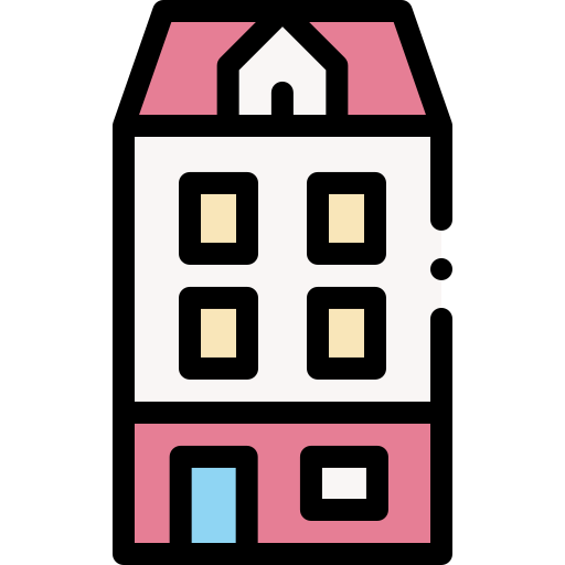 Appartment Detailed Rounded Lineal color icon