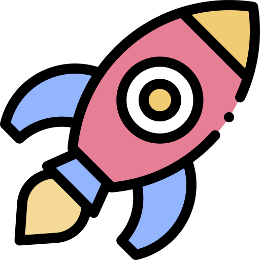 Rocket Detailed Rounded Lineal color icon