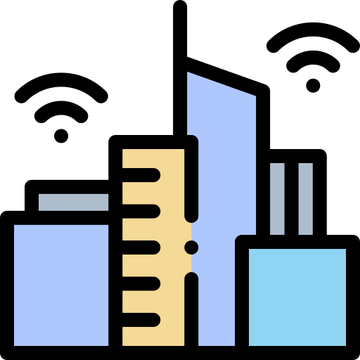 ciudad inteligente icono gratis