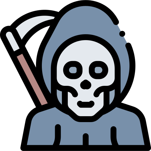 Grim reaper Detailed Rounded Lineal color icon