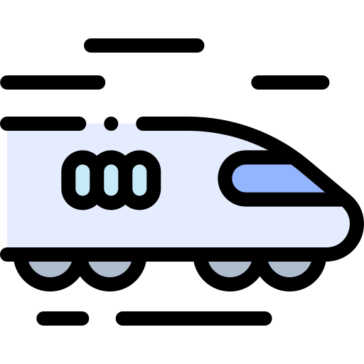 High speed train - Free transport icons