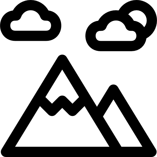 Mountain Basic Rounded Lineal Icon