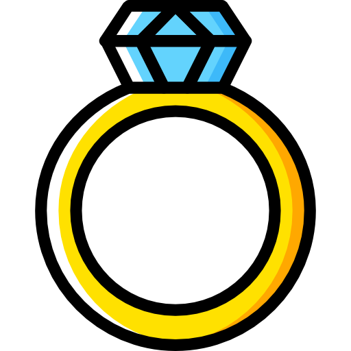 Diamond ring Basic Miscellany Yellow icon