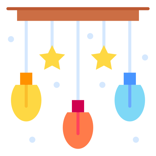 lumières de noël Icône gratuit