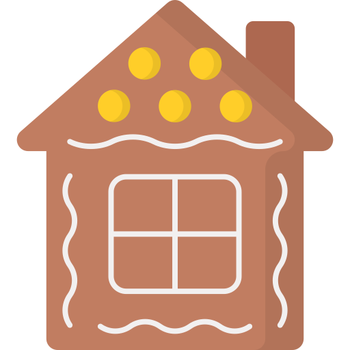 casa de jengibre icono gratis