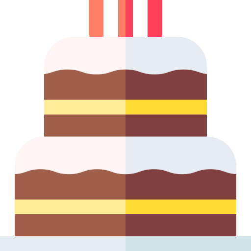 pastel de cumpleaños icono gratis