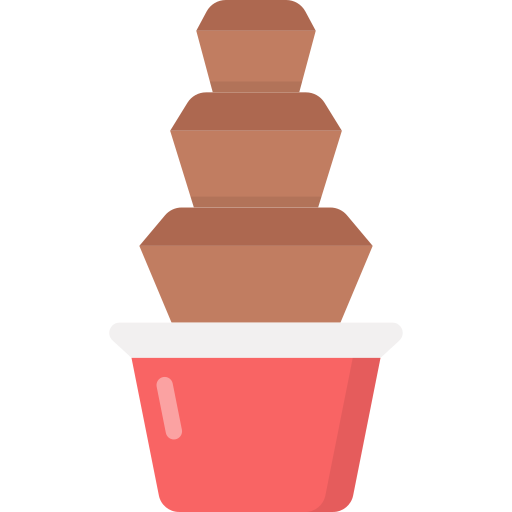 fuente de chocolate icono gratis