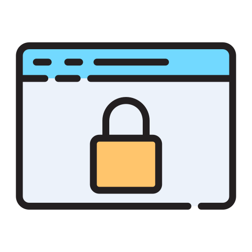 seguridad de internet icono gratis