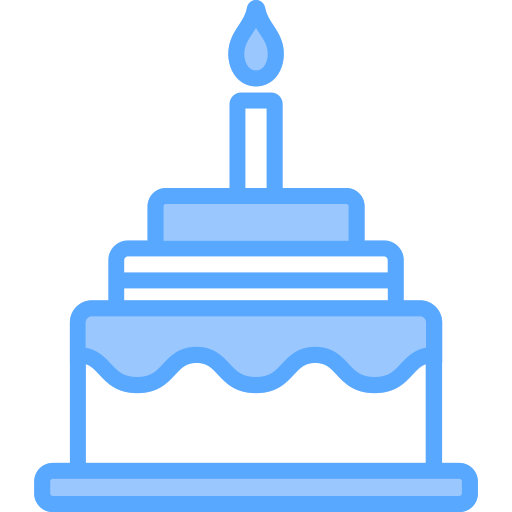 Desenho Azul de Bolo de Aniversário PNG transparente - StickPNG