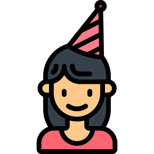 Birthday girl Generic Outline Color icon