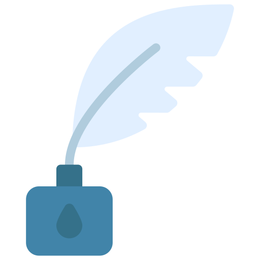 Feather pen Juicy Fish Flat icon