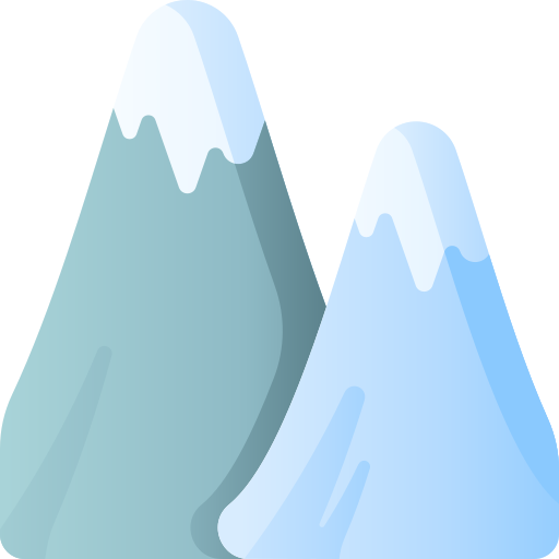 Mountain 3D Basic Gradient icon