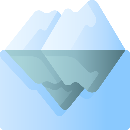 Iceberg 3D Basic Gradient icon