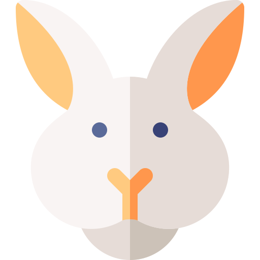 Rabbit Basic Rounded Flat icon