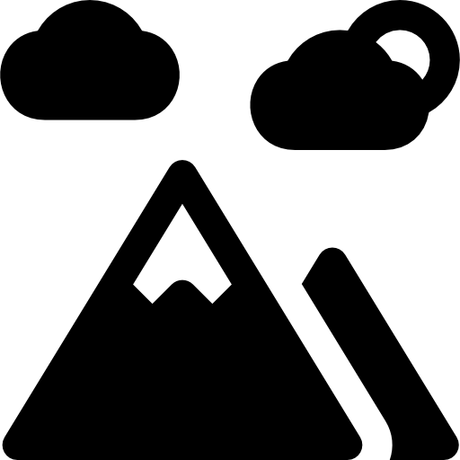 Mountain Basic Rounded Filled icon