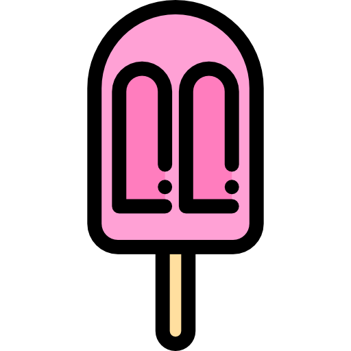 Ice cream Detailed Rounded Lineal color icon