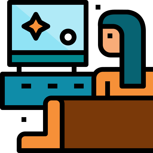 viendo la televisión icono gratis