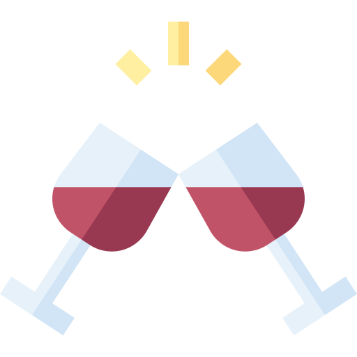 Wine glass Basic Straight Flat icon