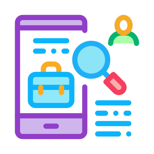 búsqueda de trabajo icono gratis