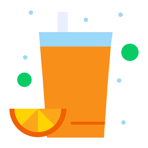 Orange juice free icon