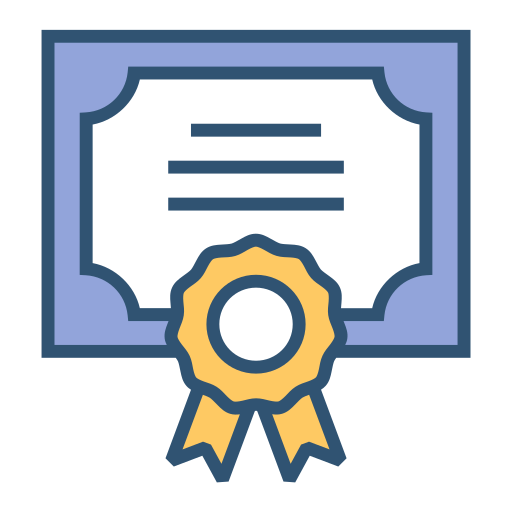 Certificate Generic Outline Color icon