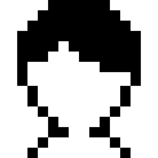 Man Pixel Solid icon