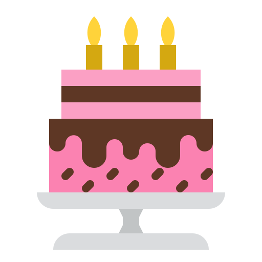 pastel de cumpleaños icono gratis