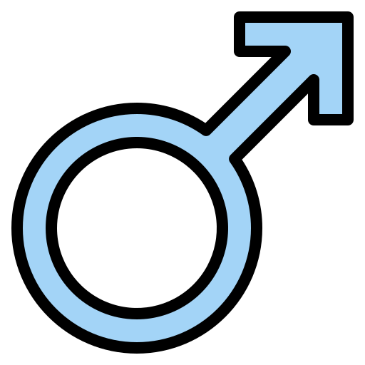 Male gender Iconixar Lineal Color icon