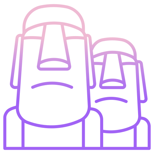 Free Moai Icon - Download in Colored Outline Style
