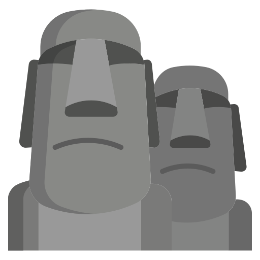 Isolated Moai Emoji Vector Flat Icon Stock Vector (Royalty Free