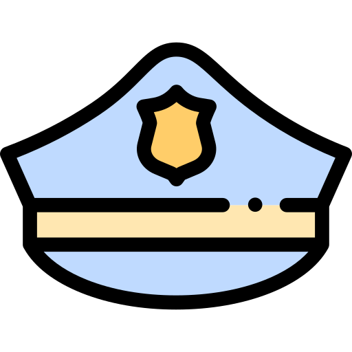 sombrero de policía icono gratis